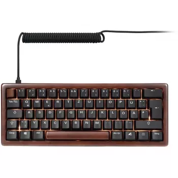 Sharkoon 100068100 Klaviatūra Office USB QWERTZ Vokiška Medienos Spalva 61 Klavišas RGB LED