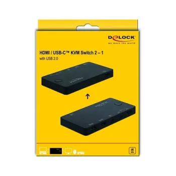 KVM jungiklis DeLOCK 11477, juodas