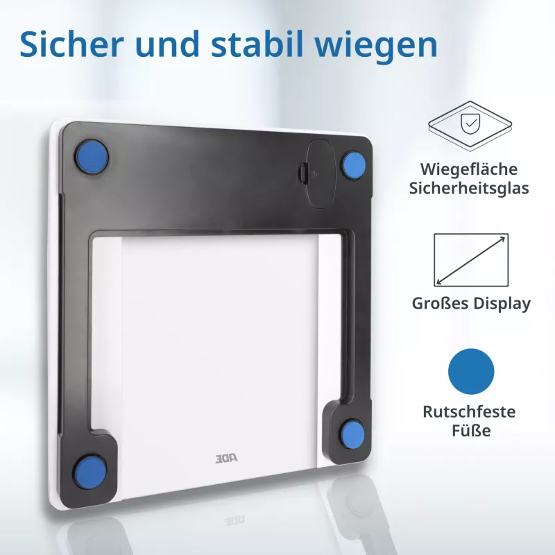 Kūno analizės svarstyklės ADE BA2300-2 su Bluetooth ir kūno riebalų matavimu