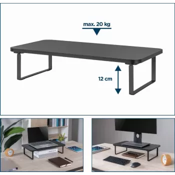 Gembird MS-TABLE-03 monitoro laikiklis / stovas stalas juodas