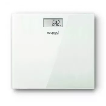 Svarstyklės asmeninės Ecomed by Medisana PS-72E – 150 kg, stiklinė platforma, balta