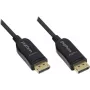 Optinis hibridinis DisplayPort 1.2 jungiamasis kabelis, 4K2K / UHD 60Hz, auksuoti kontaktai, juodas, 100m, PYTHON® serija (GC-M0180)
