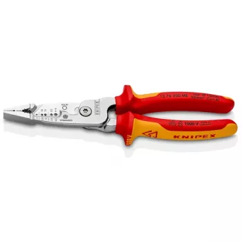 Kabelių nuėmiklis Knipex 13 76 200 ME 6 mm nuėmimo galia Raudonas Nerūdijantis plienas Geltonas