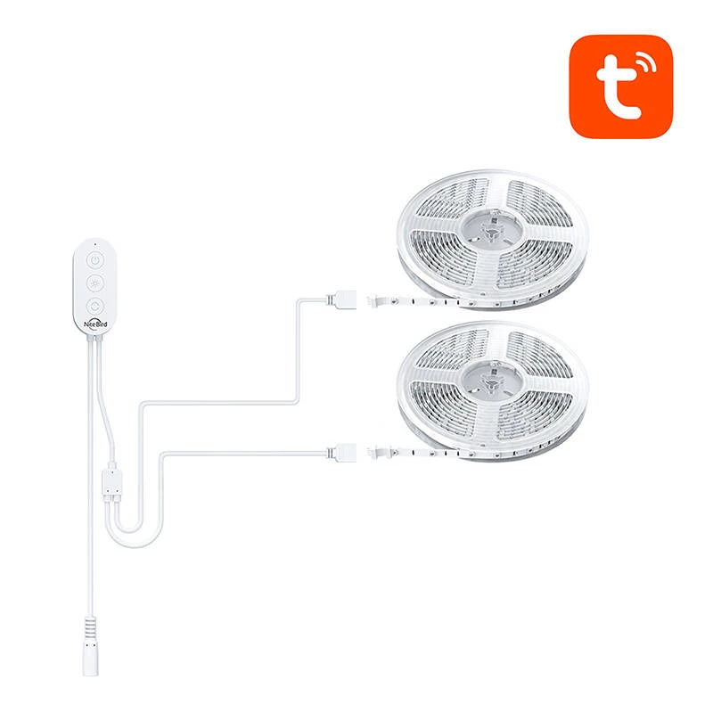LED juostinis šviestuvas NiteBird SL3 gosund | nitebird — išmanus WiFi RGB, 2×5 m, Tuya