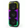 Nešiojamas stereo garsiakalbis SQUEAK SQ1009 – Bluetooth 5.3, 45W RMS, 10h baterija, FM, USB, AUX, LED, 1800 mAh, Juodas