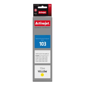 Activejet AE-103Y rašalas (atitinka Epson 103 C13T00S44A; Supreme; 70 ml; geltona)