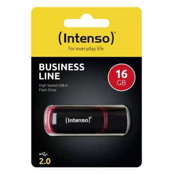 USB atmintukas Intenso 16GB USB Type-A 2.0 juodai raudonas