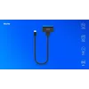 SAVIO SATA į USB-C sąsajos laidas AK-69, SATA moteriška į USB-C vyrišką, USB 3.2 Gen 1 (5 Gbit/s), 0,25 m, juodas