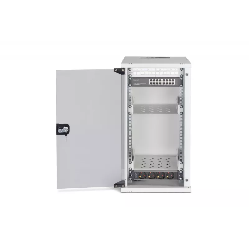 Sieninis stovas Digitus DN-49104-SET 12U 60kg IP20 pilkas