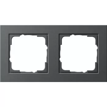 GIRA plokštelė 0212 23 antracitas, besraigtė dengiamoji plokštelė 80,8×151,9×9,3 mm
