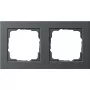 GIRA plokštelė 0212 23 antracitas, besraigtė dengiamoji plokštelė 80,8×151,9×9,3 mm