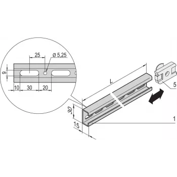 Schroff C-RAIL F.800W spintos 650L 4X (22114457)