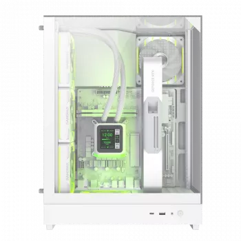 Gamemax T20 WH | Baltas M-ATX korpusas | Be maitinimo šaltinio