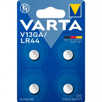 Vienkartinė baterija Varta 04276 101 404 LR44 šarminė 11,6x5,4 mm (4 vnt.)