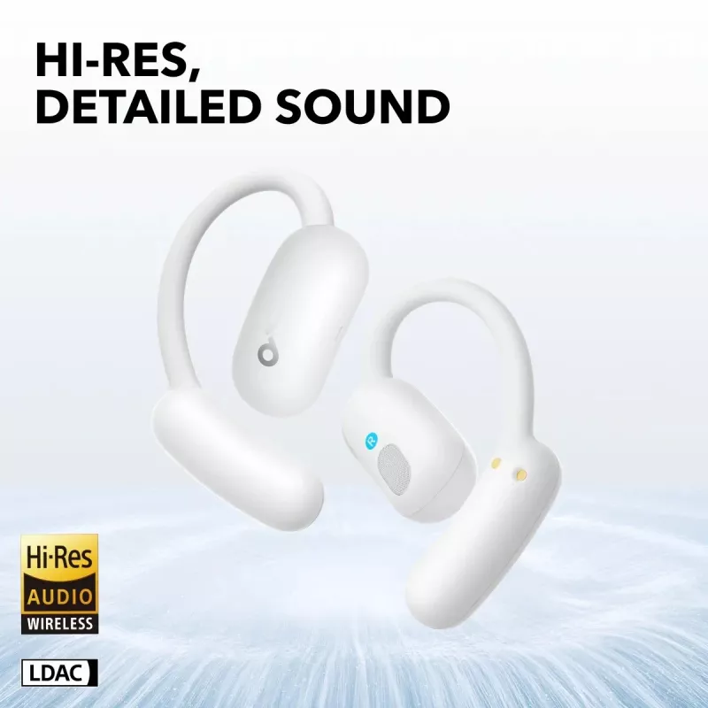 Ausinės Soundcore AeroFit 2, atviro tipo, belaidės Bluetooth, baltos