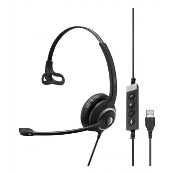 EPOS IMPACT SC 230 USB MS II Mono ausinės su USB-A jungtimi, linijiniu skambučių valdymu, sertifikuotos Microsoft (1000578)
