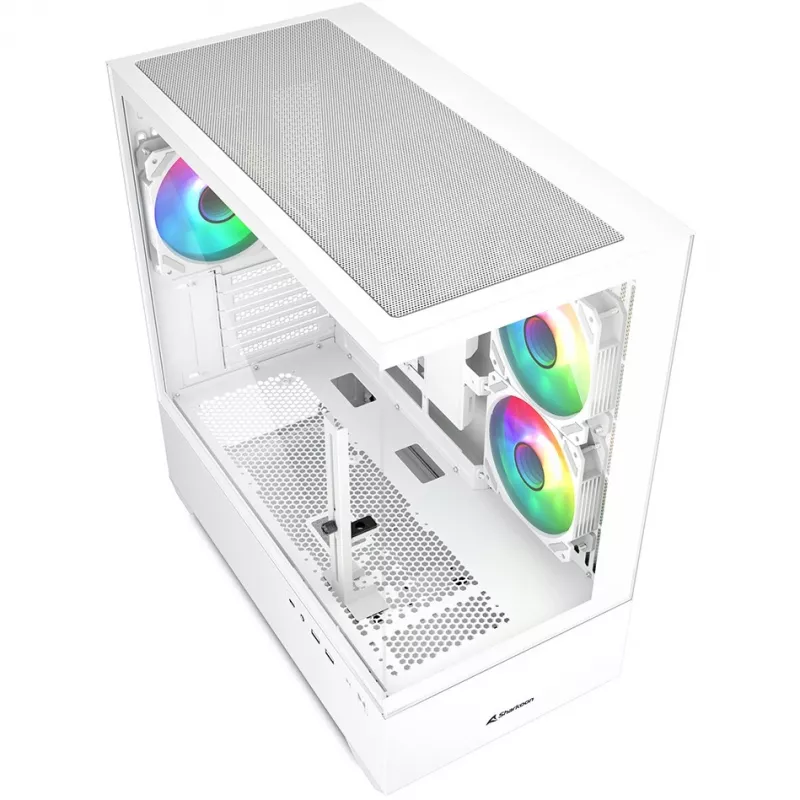 Kompiuterio korpusas Sharkoon MK6 RGB Midi Tower baltas
