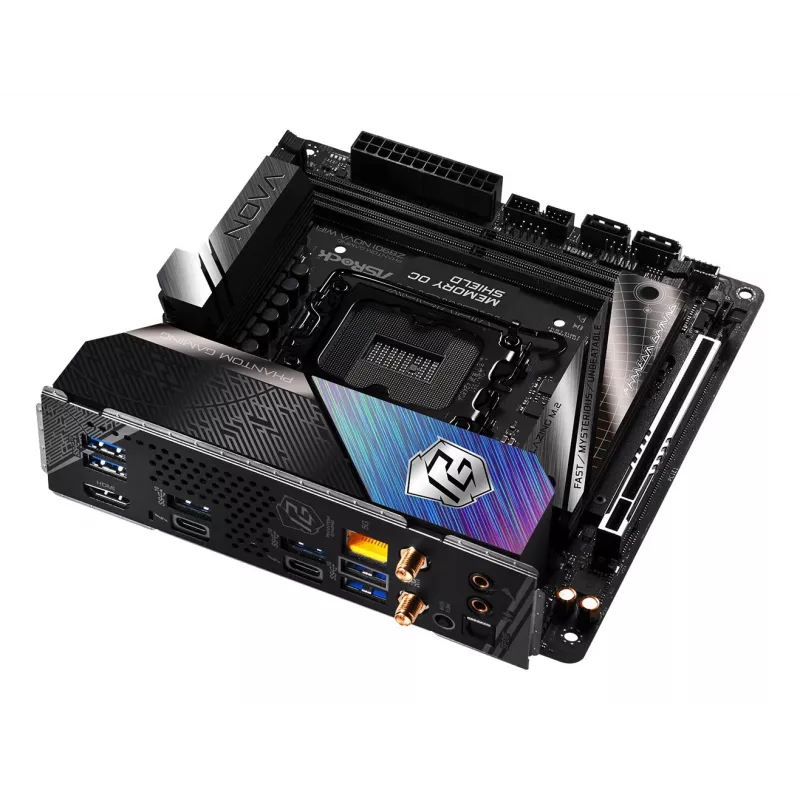 Motininė plokštė ASRock Phantom Gaming Z890I Nova WiFi — Intel Z890, LGA 1851, mini ITX, DDR5, 2x M.2, Wi‑Fi 6E/7, 5Gb LAN, Thunderbolt