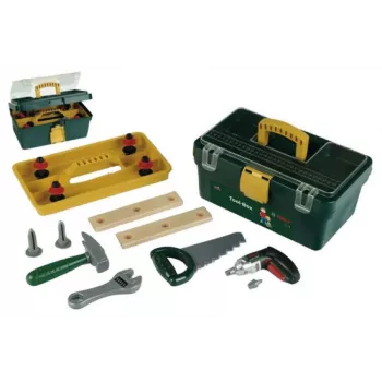 Klein Toys Caisse Outils Bosch Avec Visseuse Ixolino (8305) – vaikiška įrankių dėžė su atsuktuvu