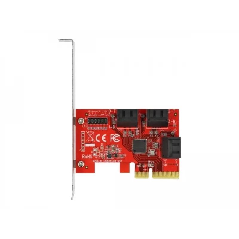 DeLOCK 6 prievadų SATA PCI Express x4 kortelė Low Profile