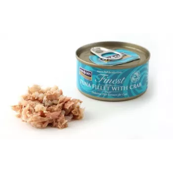 Šlapias maistas katėms FISH4DOGS Tuno filė su krabu 70 g