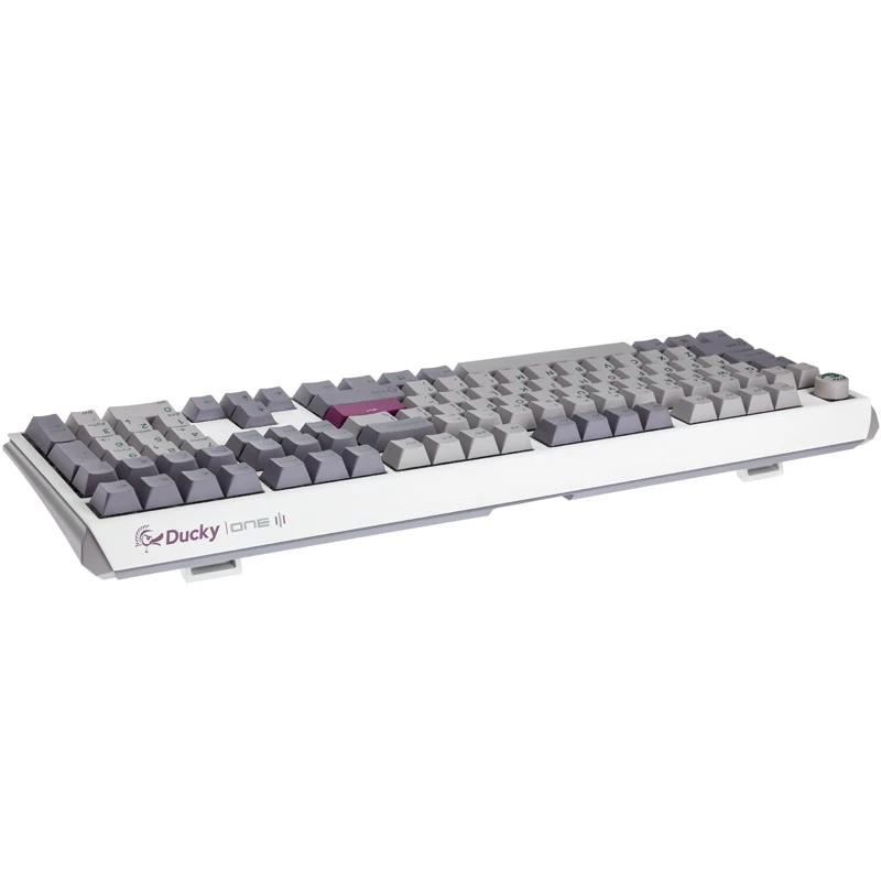 Klaviatūra Ducky One 3 žaidimams USB QWERTY JAV anglų pilka