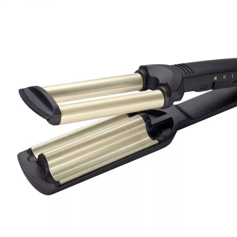 BaByliss C260E EasyWaves tekstūravimo lygintuvas, šiltai juodas, sidabrinis, 70.9 cm (1.8 m)