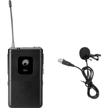 Priedinis lavaljė mikrofonas Omnitronic UHF-E serijos kūno siųstuvas 529,7 MHz