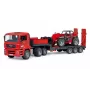 Transporto rinkinys BRUDER MAN TGA žemagrindis vilkikas su Manitou krautuvu