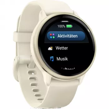 Garmin vívoactive 6 3.05 cm (1.2 inch) AMOLED 42 mm Skaitmeninis 390 x 390 pikselių Liečiamas ekranas Baltas Wi-Fi GPS (palydovas)