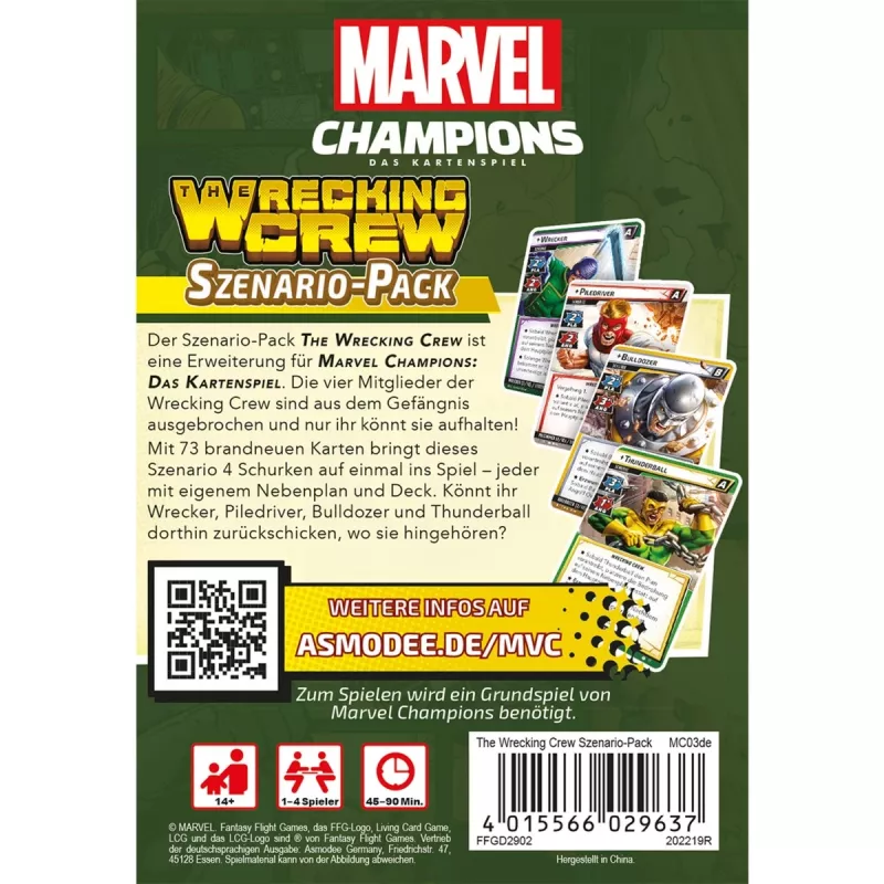Marvel Champions: Kortų žaidimas – Griovimo Komanda (Priedas)