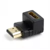 HDMI adapteris GEMBIRD A-HDMI90-FML, HDMI į HDMI, 90° kampinis, juodas