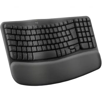 Logitech Wave Keys belaidė ergonominė klaviatūra Office RF Wireless + Bluetooth QWERTY US International Graphite