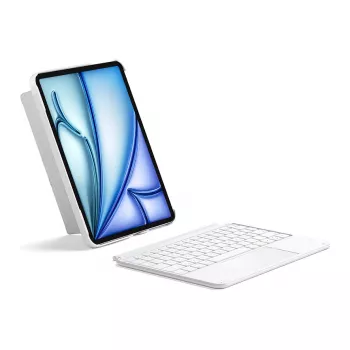 Inateck klaviatūros dėklas iPad 11 ir iPad Air 4-6 kom. QWERTZ baltas