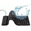 Silicone klaviatūra Gembird KB-109F-B juoda USB+PS/2