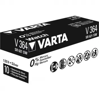 Baterija sidabro oksido, mygtukinė, 364, 1,55 V (00364 101 111)