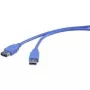 USB 3.0 ilginimo kabelis Renkforce 1420710, 3 m, mėlynas