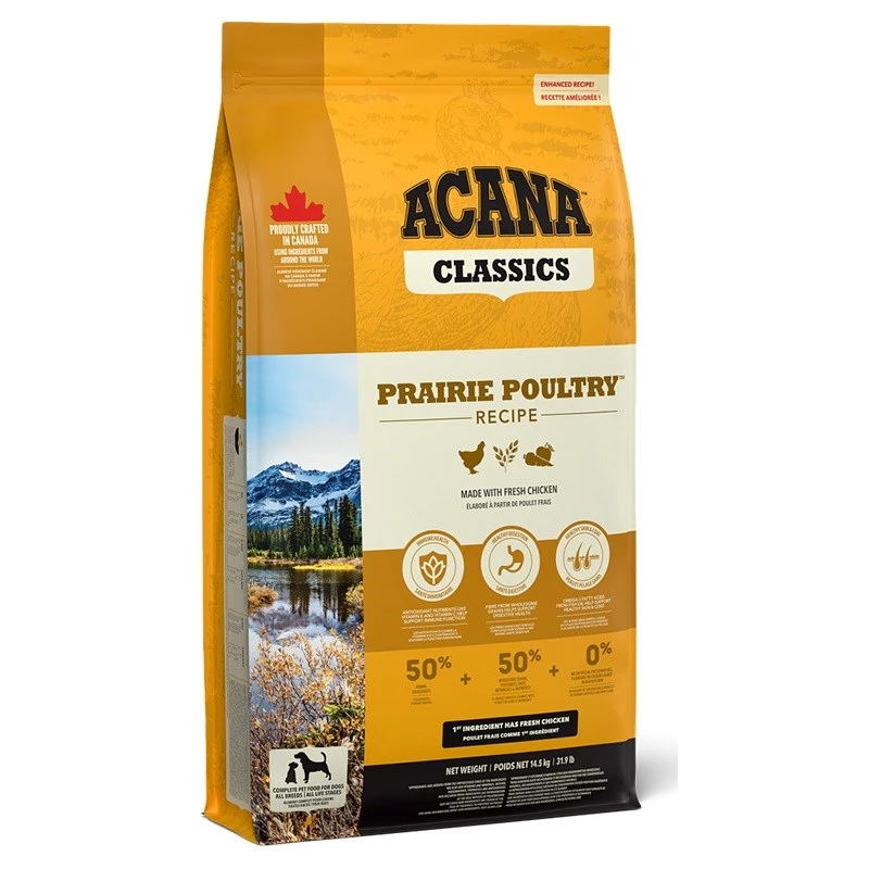 ACANA Classics Prairie Poultry – sausas šunų maistas – 14,5 kg