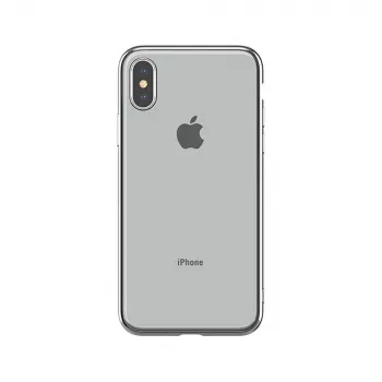 Minkštas dėklas Devia, skirtas iPhone XS Max — TPU, sidabrinis, plonas apsauginis dėklas