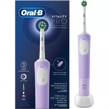 Oral-B Vitality Pro elektrinis dantų šepetėlis violetinis 1 šepetėlio galvutė