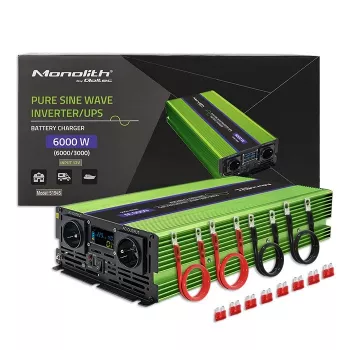 Automobilinis keitiklis Qoltec Monolith 6000 W Green 12 V