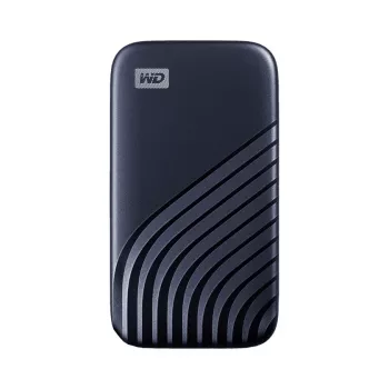 WD My Passport SSD WDBAGF0010BBL - SSD - verschlüsselt - 1 TB - extern (tragbar) - USB 3.2 Gen 2 (USB-C Steckverbinder) - 256-Bit-AES - Mitternachtsbl