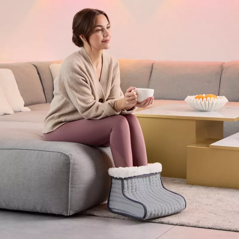 Elektrinis pėdų šildytuvas Medisana FW 120, 100 W, pilkas, nuimamas skalbiamas užvalkalas, apsauga nuo perkaitimo