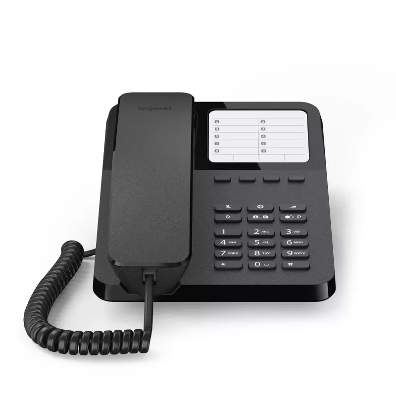 Laidinio stalinio telefono rinkinys Gigaset Desk400, juodas, modelis DESK 400