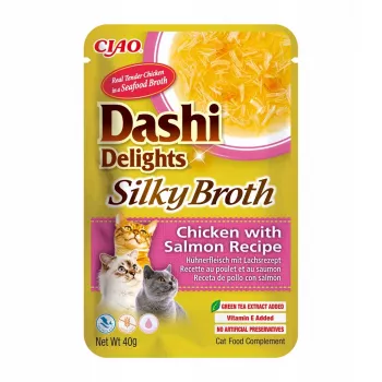 INABA CAT Dashi Delights Silky Broth Chicken with Salmon - skanėstas katėms - 40g