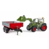 Traktorius BRUDER Fendt Vario 211 su priekiniu krautuvu ir šonine priekaba