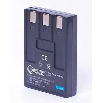 Įkraunama baterija Extra Digital NB-3L 3,7V 1000mAh, skirta Canon fotoaparatams