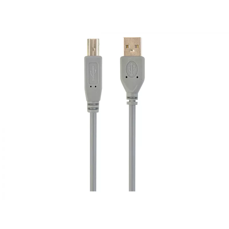 USB 2.0 A tipo kištukas – B tipo kištukas 1,8 m laidas, pilka spalva