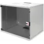 Sieninis serverio spintos rėmas ROLINE 9U, 19 colių 540x400 mm, pagrindinis komplektas, pilka