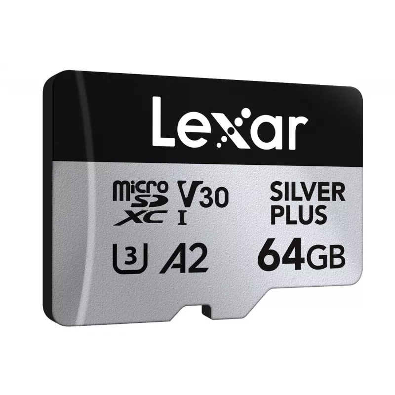 „Lexar“ 64 GB „MicroSD“ kortelė UHS-I 3 klasė „SILVER PLUS“